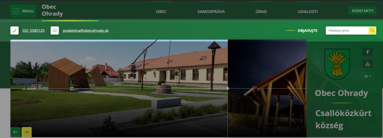 tlačitková lišta pod menu