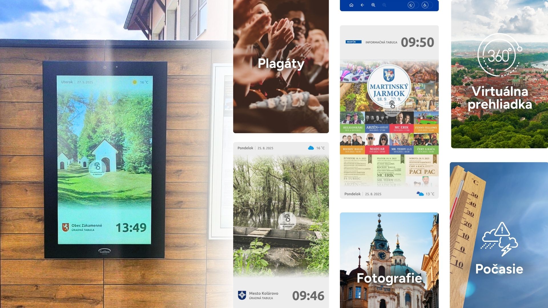 Digitálne úradné tabule pre obce, mestá, školy a príspevkové organizácie | Galileo Corporation