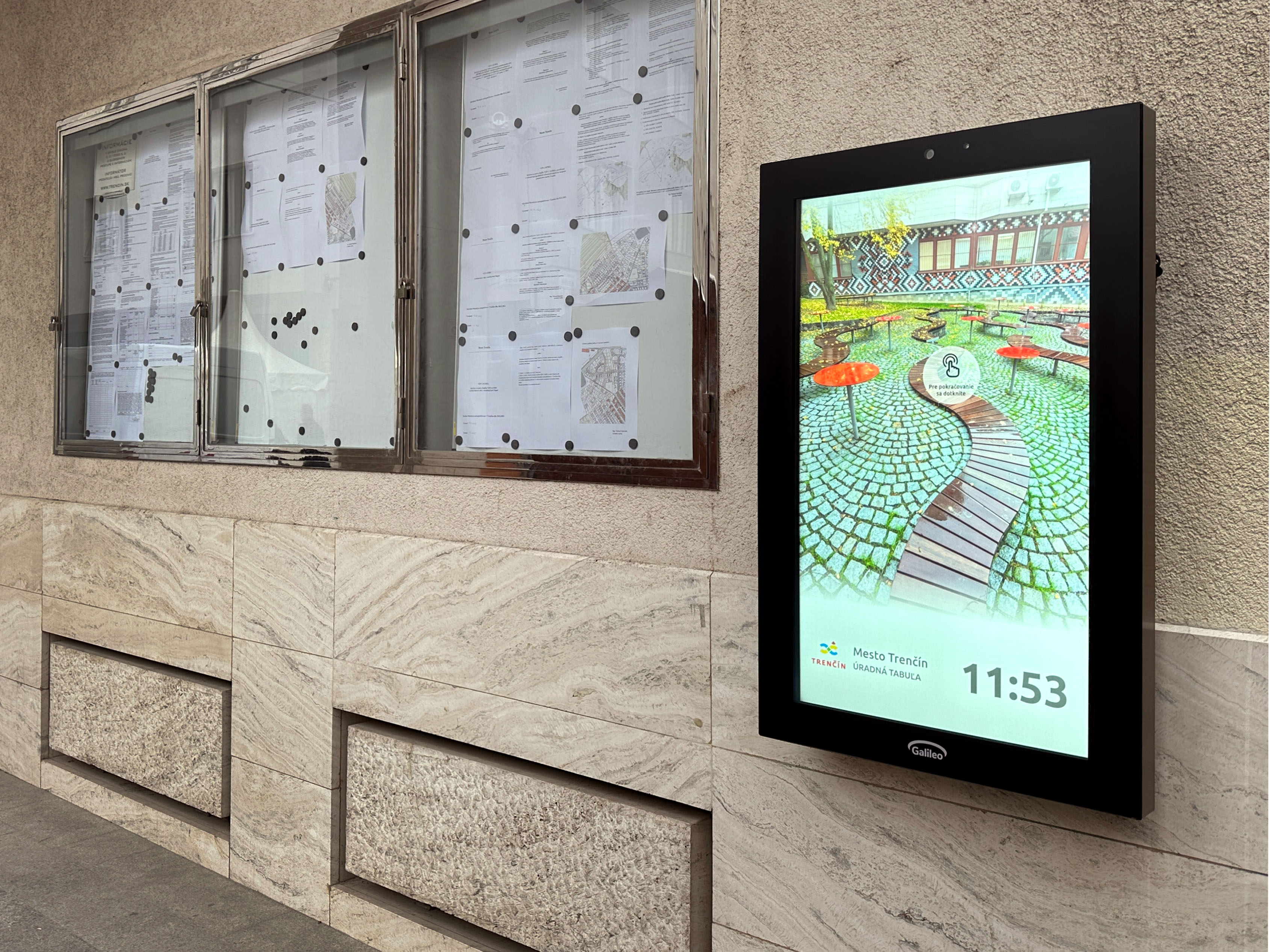 Digitálna úradná tabuľa od Galileo Corporation